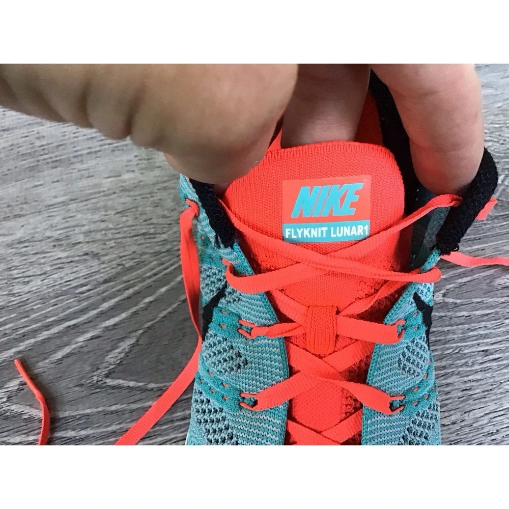 Nike Flyknit Lunar1 Sport Turquoise Pink Women's Sz 9.5 Running Shoes 554888-300